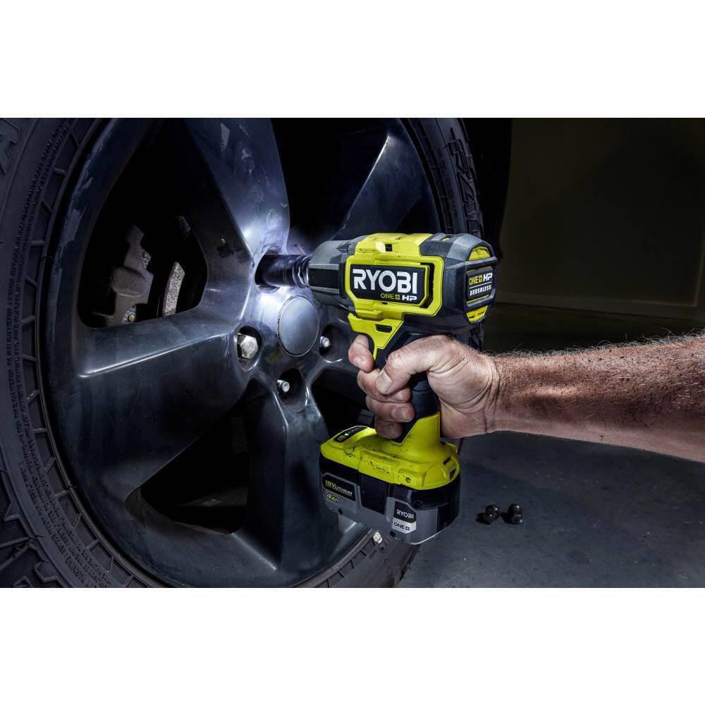 RYOBI ONE+ HP 18V Brushless Cordless 4-Mode 12 in. Impact Wrench (Tool Only) P262