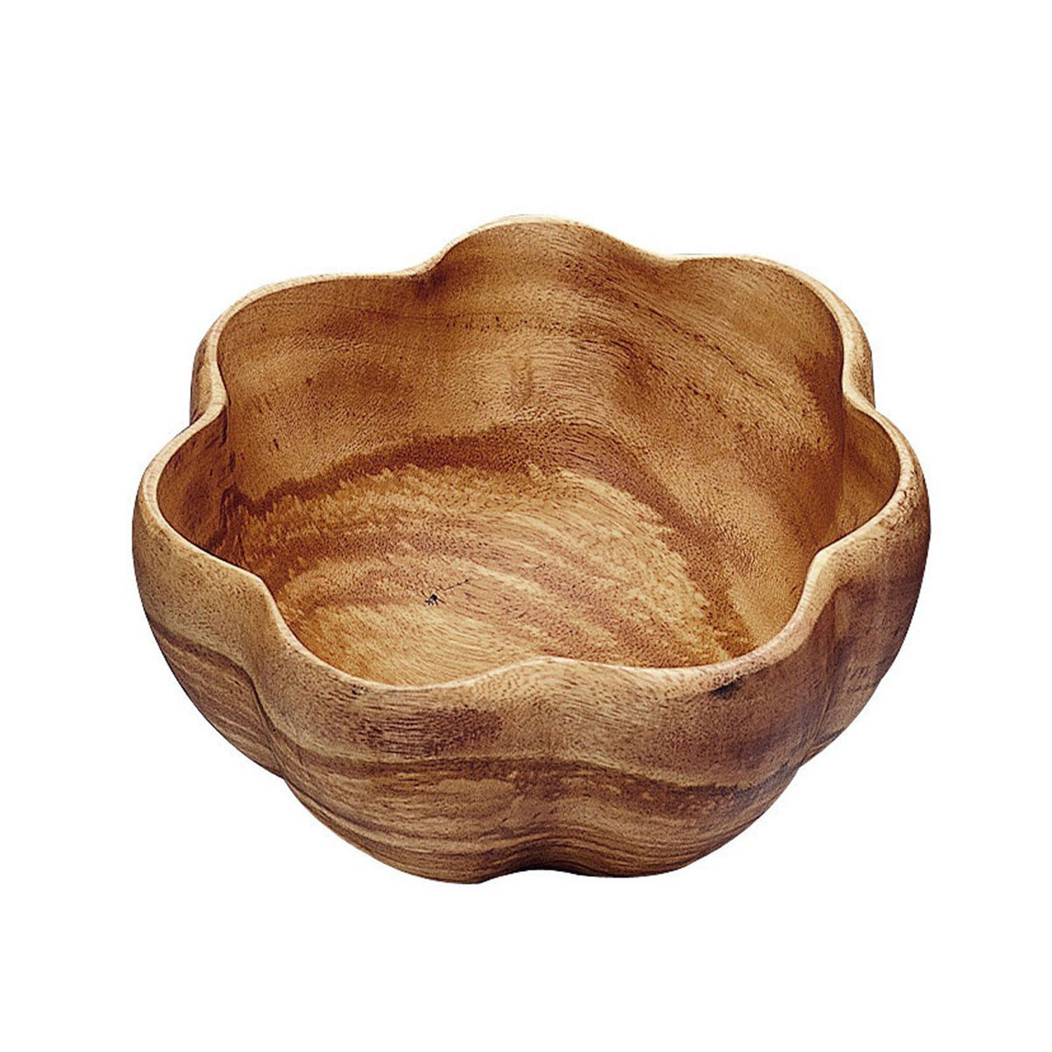 Pacific Merchants Acaciaware 6- by 3-Inch Acacia Wood Round Flared Serving/Salad Bowl