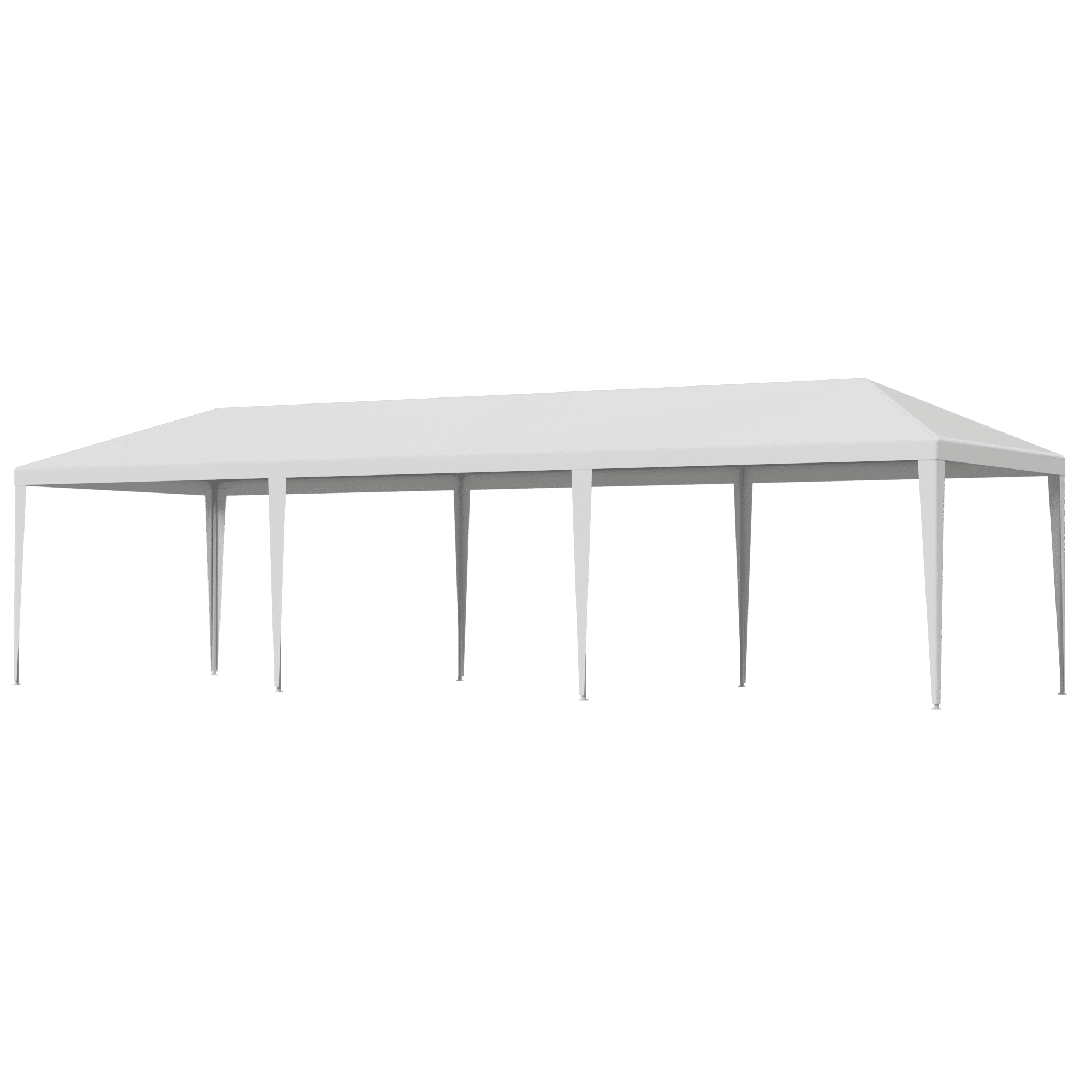 ZENSTYLE Patio Wedding Party Tent Set White Waterproof Canopy - 10 x 30' White