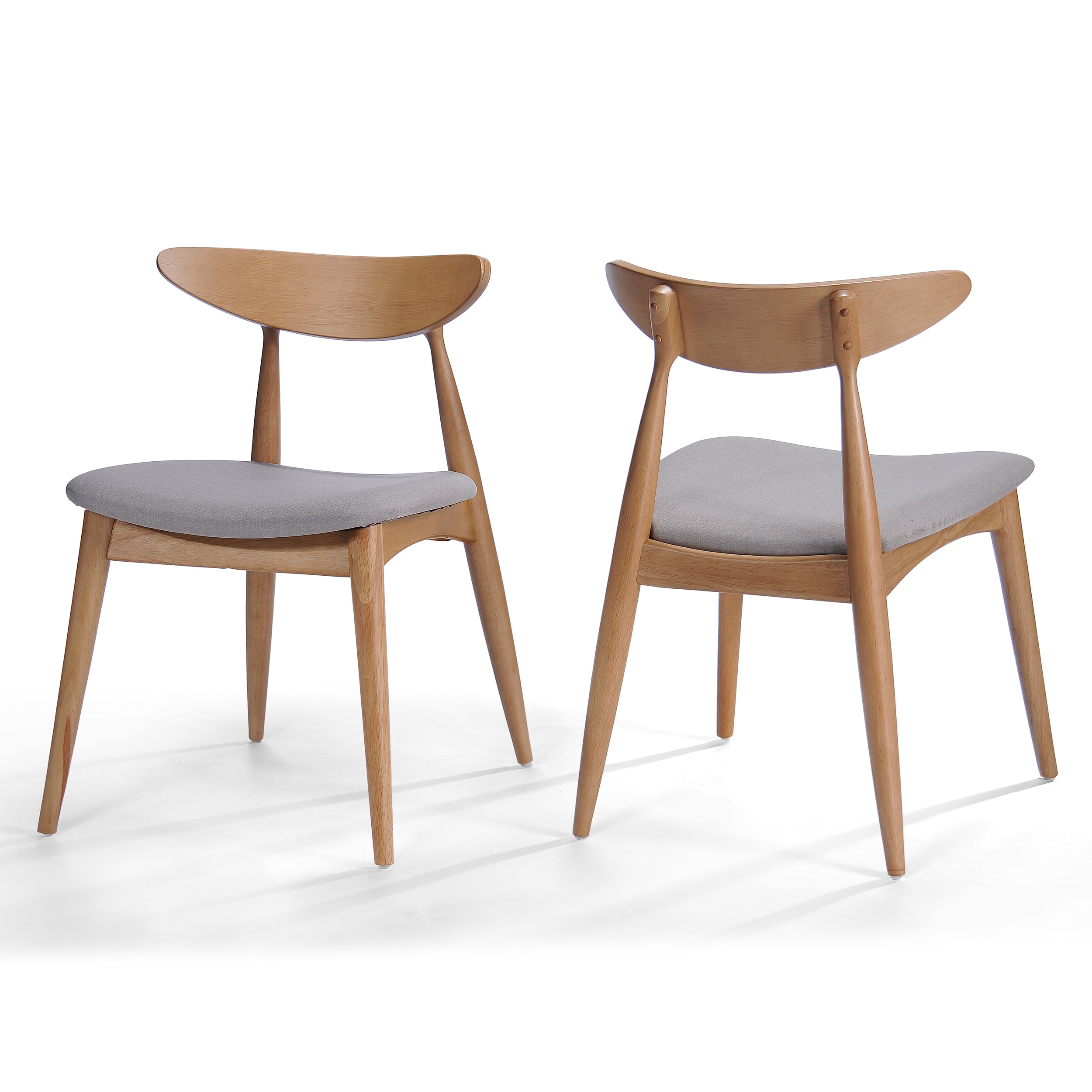 Issaic Mid-Century Modern Design Wood Dining Chairs (Set of 2)