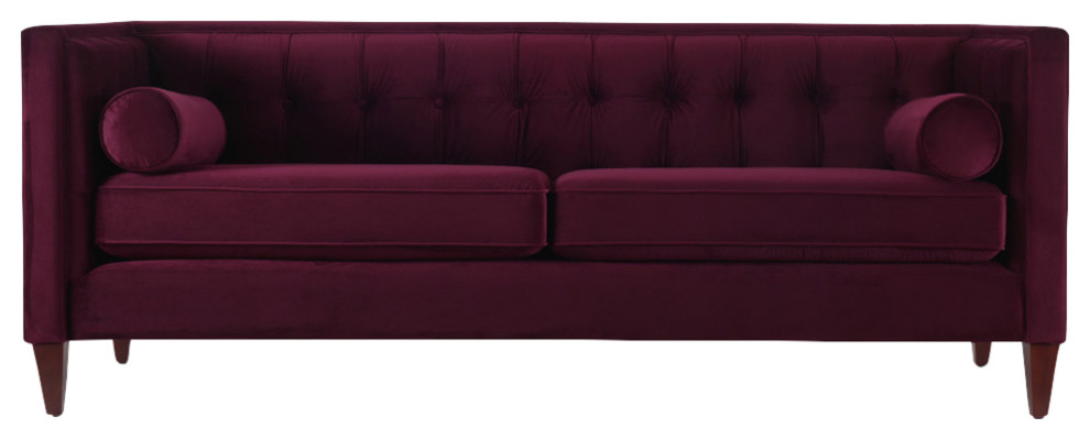 Jack 84 quotModern Tuxedo Tufted Sofa   Midcentury   Sofas   by Jennifer Taylor Home  Houzz