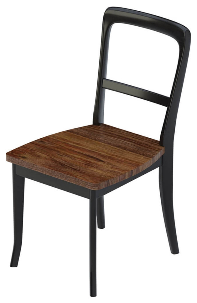 Bolsover Two Tone Solid Wood Farmhouse Dining Chair   Rustic   Dining Chairs   by Sierra Living Concepts Inc  Houzz