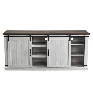 FESTIVO 68 in. White TV Stand for TVs Up to 70 in. FTS20721