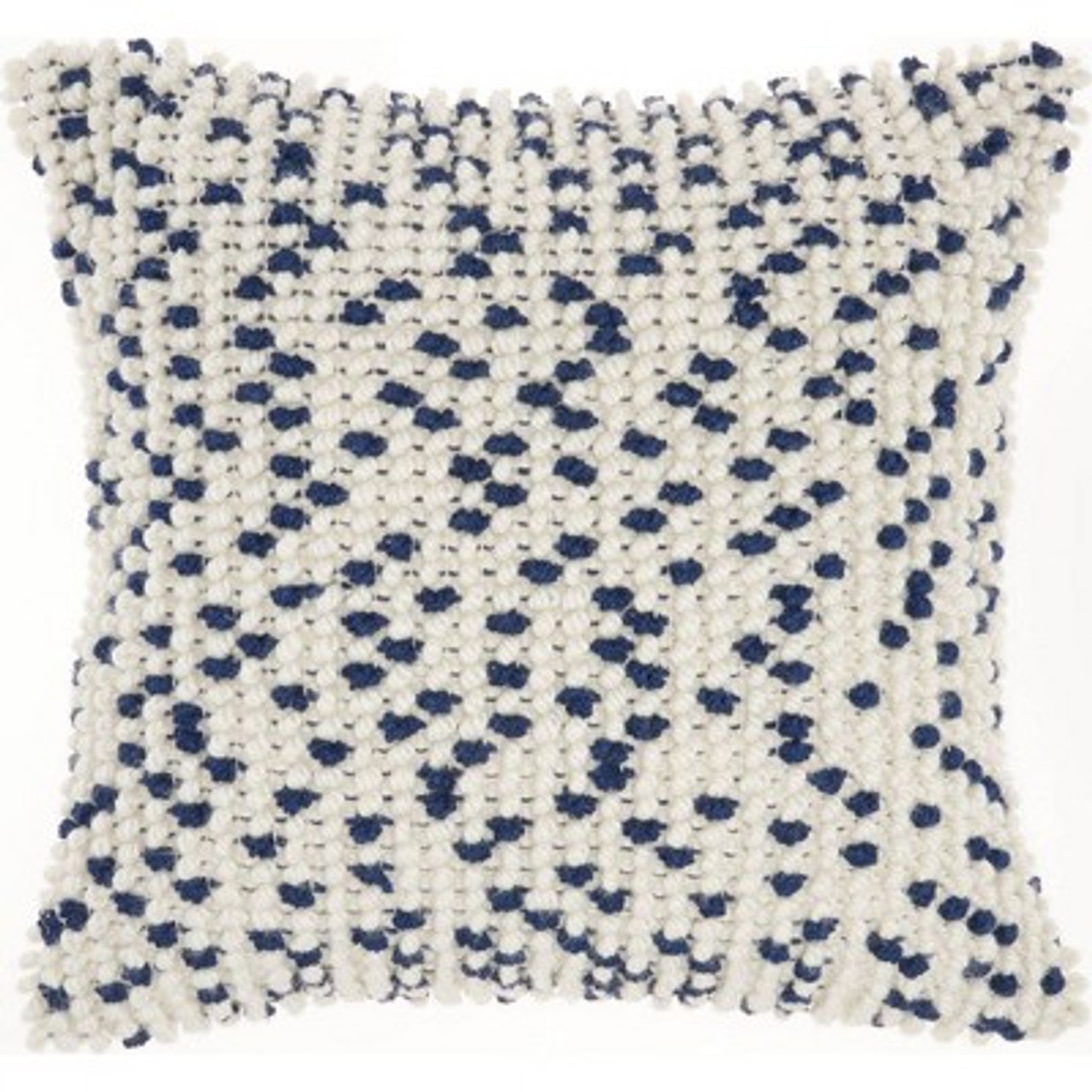 18x18 Indoor/Outdoor Dots Square Throw Pillow Navy - Mina Victory