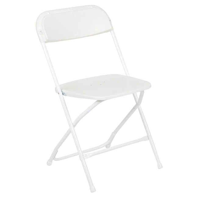 Flash Furniture 10-Pack White Standard Folding Chair with Solid Seat (Indoor)