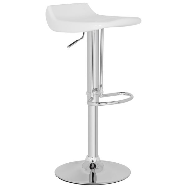 SAFAVIEH Avish White Adjustable 24-32-inch Bar Stool - 15.2