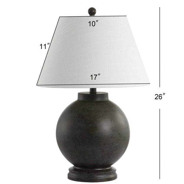 Sophie Resin Table Lamp includes Led Light Bulb Gray Jonathan Y