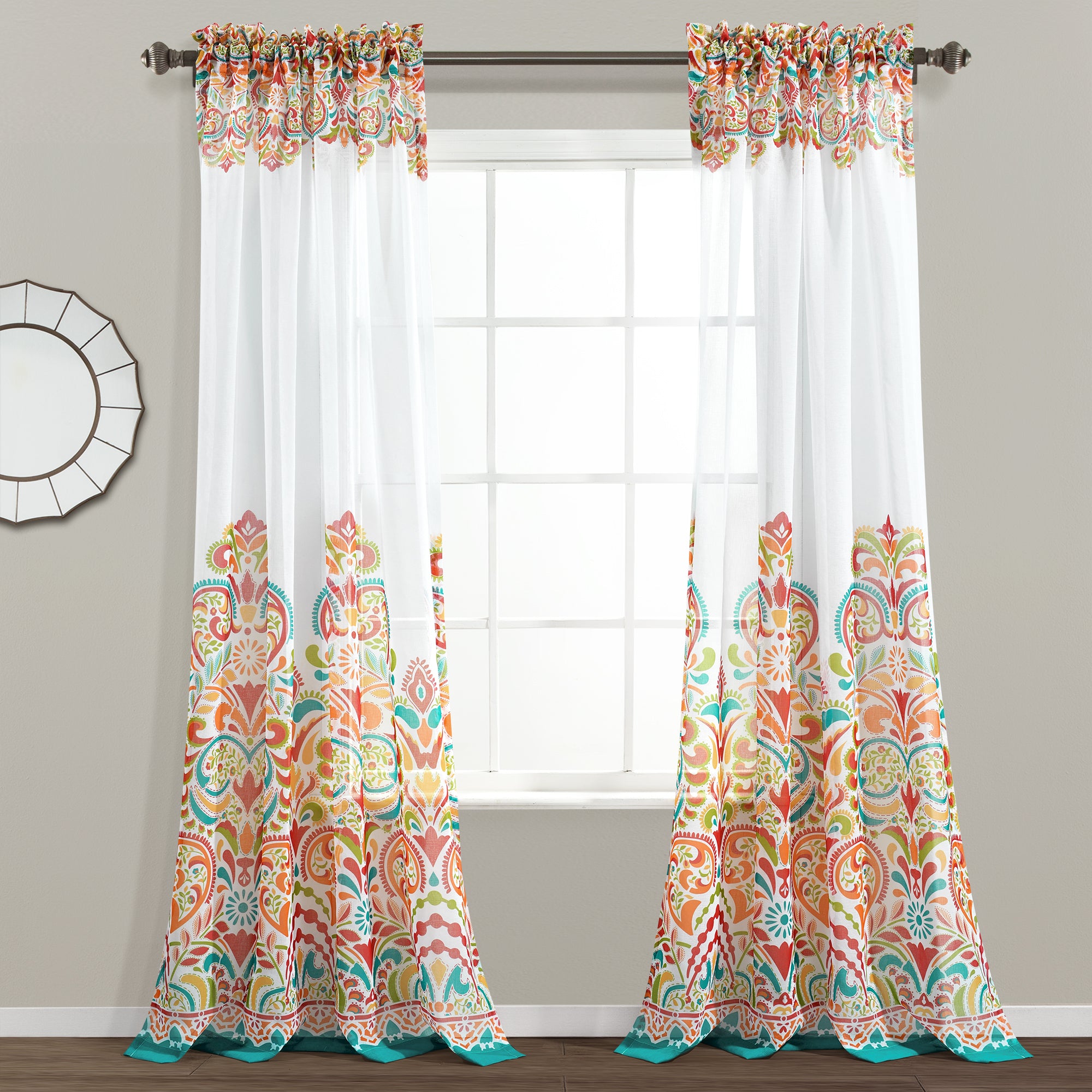 Clara Sheer Window Curtain Panel Set