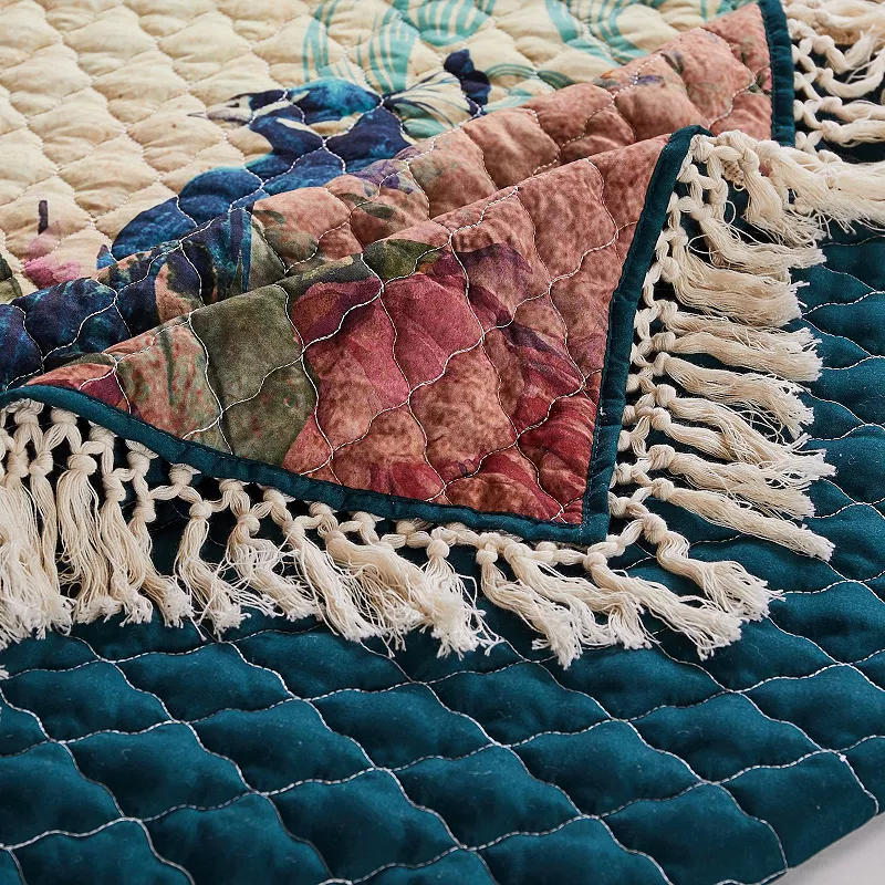 Barefoot Bungalow Eden Peacock Quilt Set