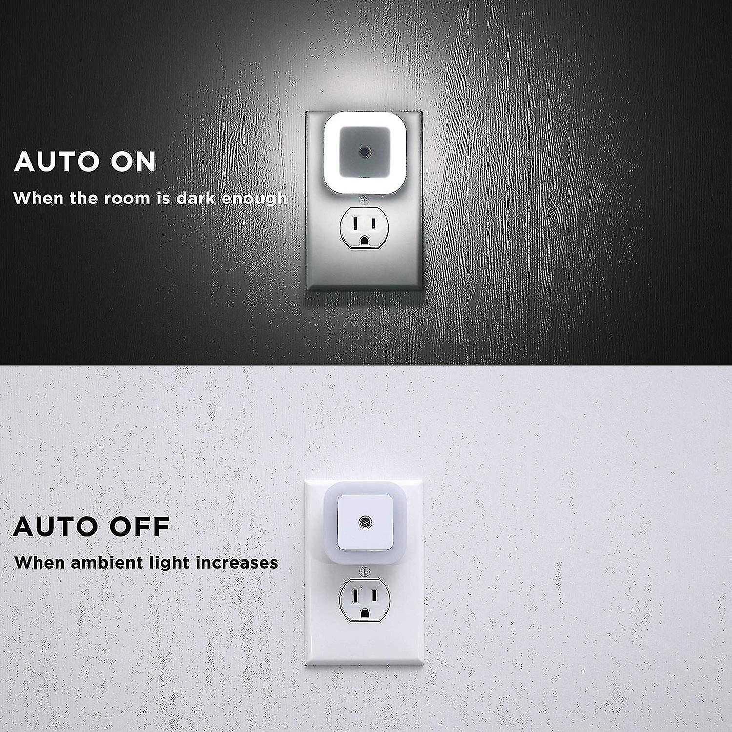 Led Night Light With Sensor For Twilight And Twilight For Home 6-pack