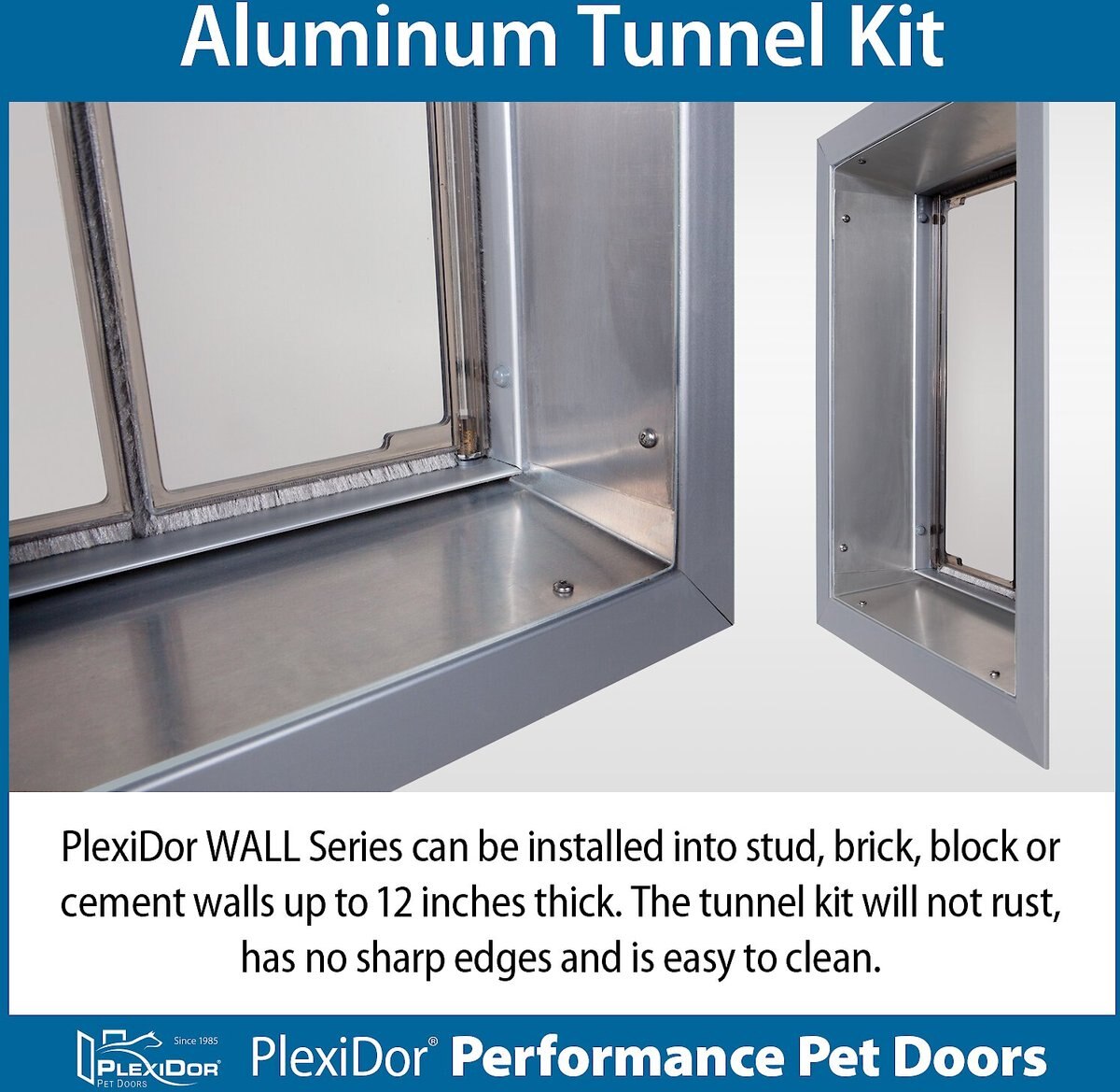 PlexiDor Performance Pet Doors Dog Door Wall Installation， X-Large