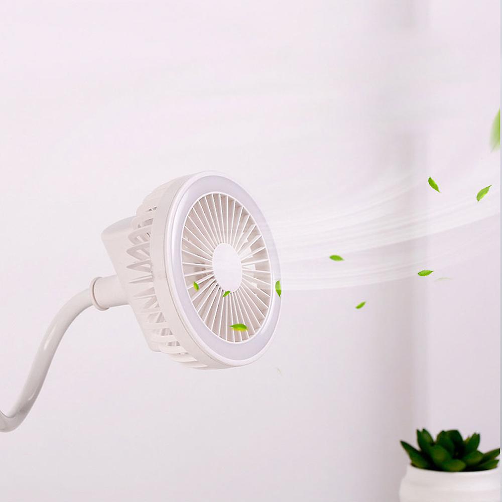 360usb Charging Night Light Electric Fan Portable Desktop Clip Fan
