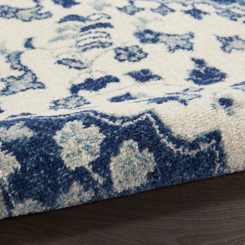 Nourison Passion Worldly Ivory Blue Area Rug