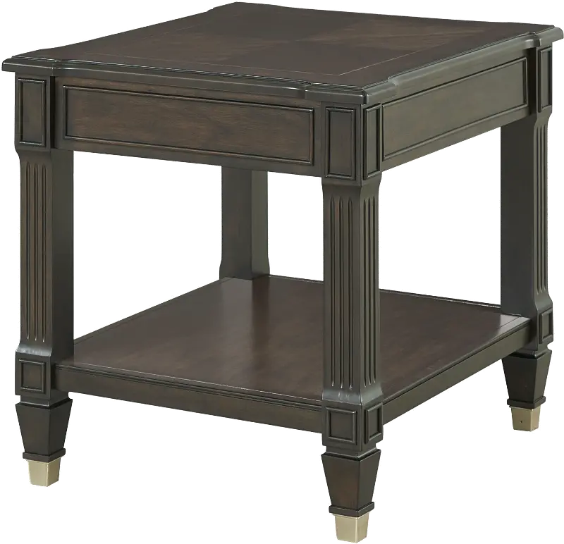 Transitional Walnut End Table - Valley View