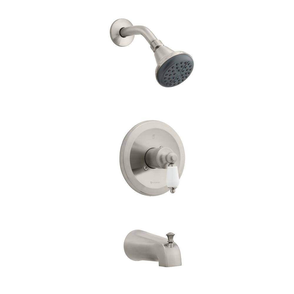 Glacier Bay Teapot Single-Handle Tub and Shower Faucet in Brushed Nickel (Valve Included) HD873X-8604