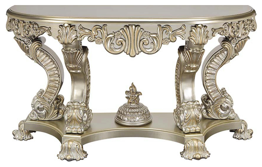 Acme Sorina Sofa Table Antique Gold Finish   Victorian   Coffee Tables   by AMOC  Houzz