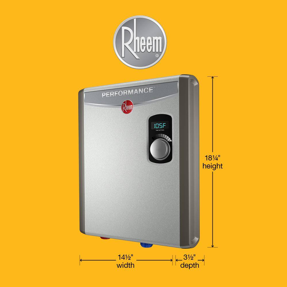 Rheem Performance 18 kW Self-Modulating 3.51 GPM Tankless Electric Water Heater RETEX-18