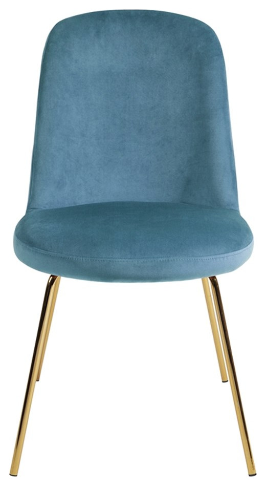 Homycasa Velvet Side Chair Set of 2   Midcentury   Dining Chairs   by Homesquare  Houzz