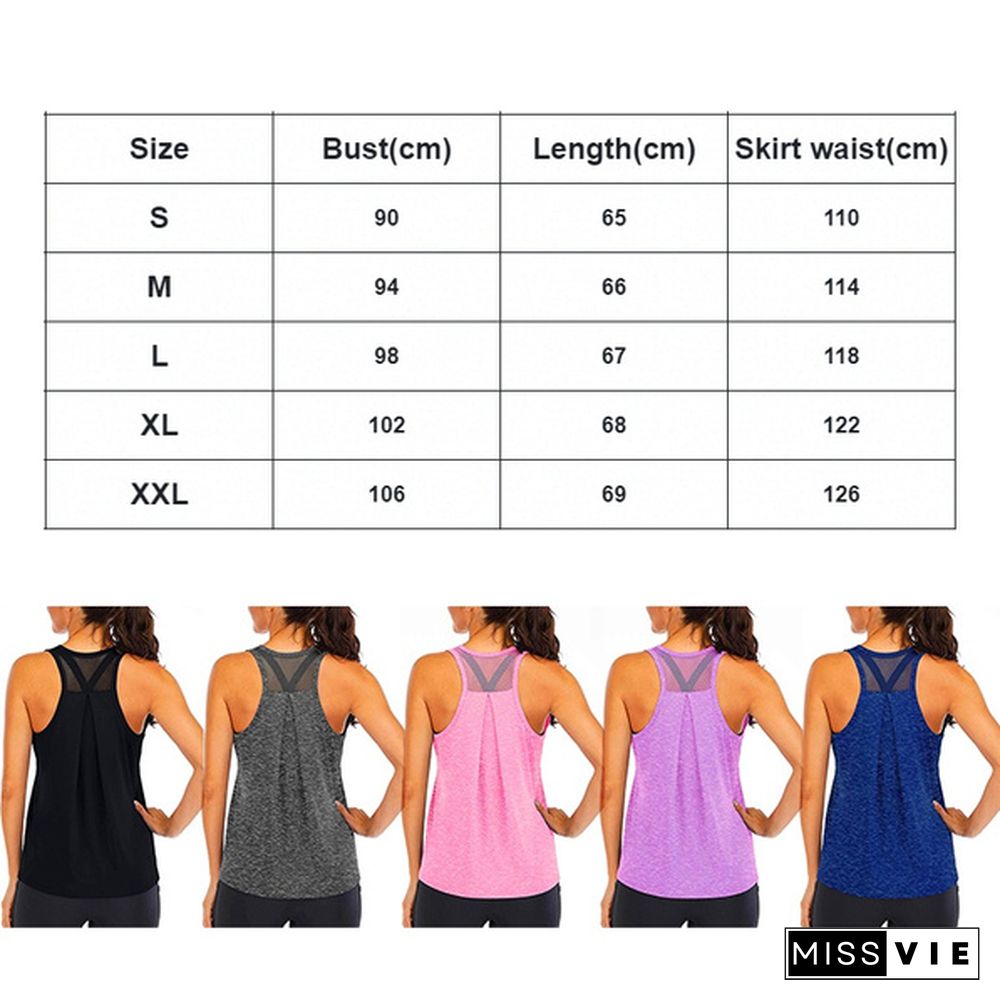 Yoga Vest Women Running Shirts Sleeveless Gym Tank Tops Women's Sportswear Quick Dry Breathable Workout Tank Top Fitness Clothes