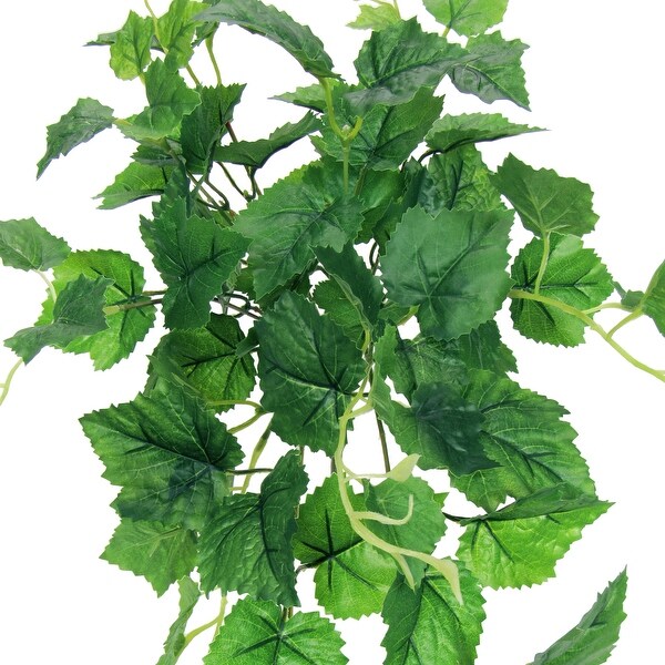 Artificial Grape Leaf Ivy Leaf Vine Hanging Plant Greenery Foliage Bush 24in