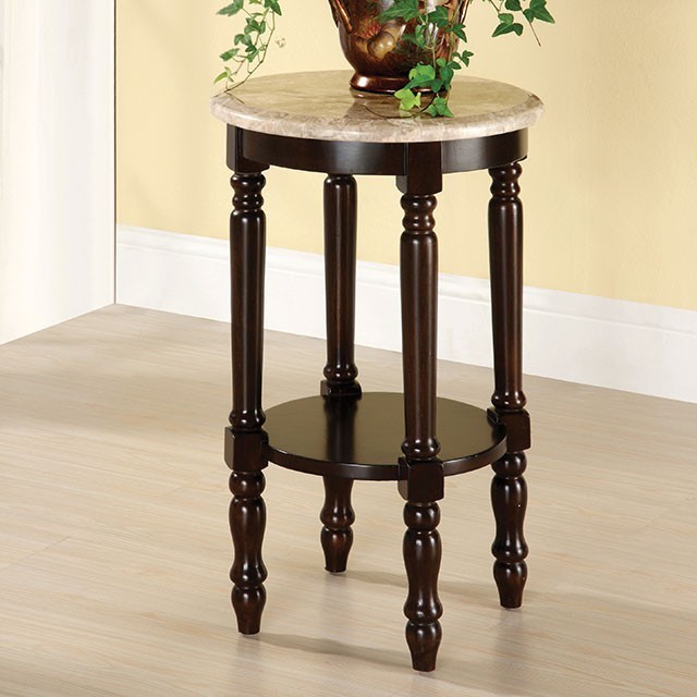 Benzara BM123845 Santa Clarita Traditional Plant Stand   Dark Cherry   Traditional   Plant Stands And Telephone Tables   by Benzara  Woodland Imprts  The Urban Port  Houzz