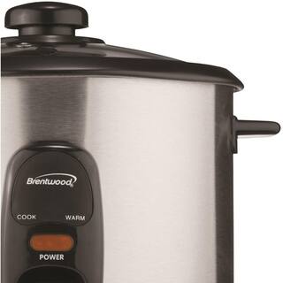 Brentwood Appliances 5-Cup Silver Rice Cooker TS-10