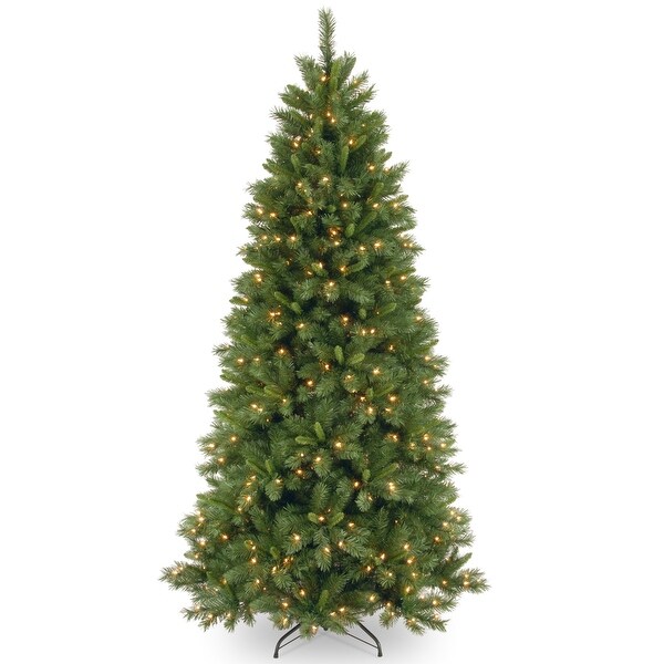 National Tree Company 7.5 ft. Lehigh Valley Pine Slim Hinged Tree with 450 LED Lights