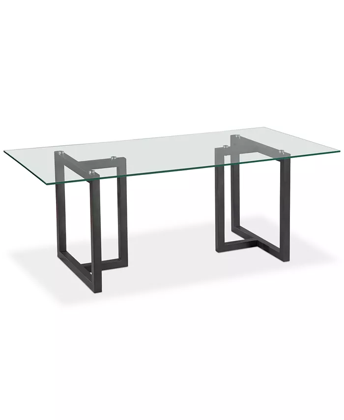 Furniture Emila 78 Rectangle Glass Mix and Match Dining Table