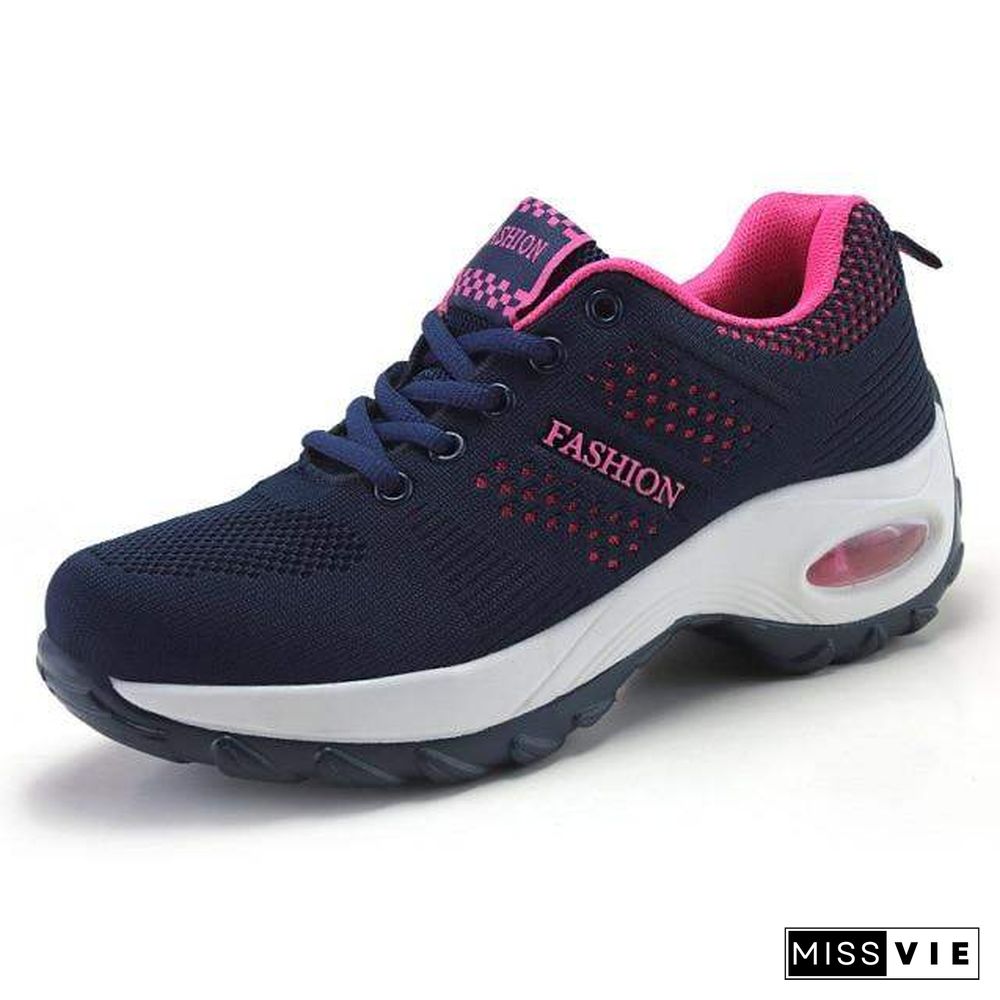 Women Platform Shoes Breathable Lightweight Sneakers For Cushion Woman