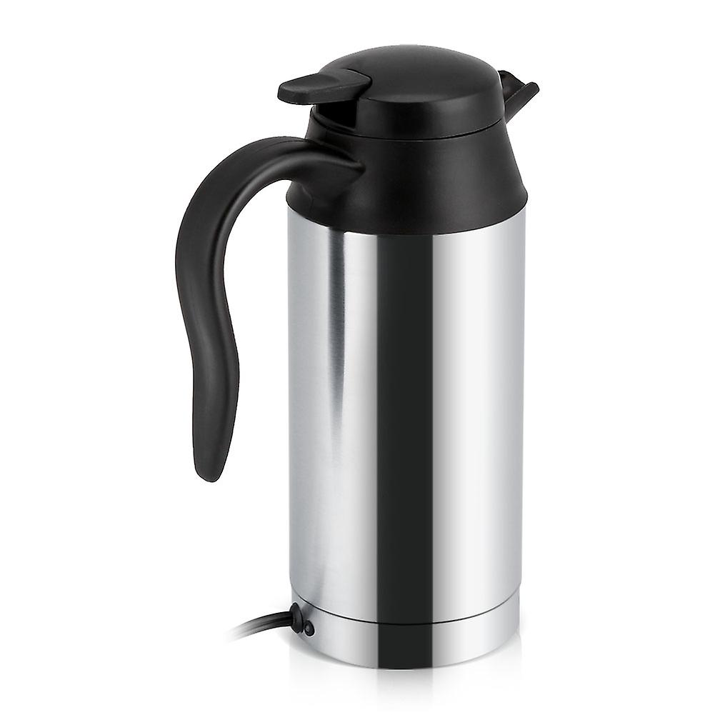 12V 750ml Stainless Steel Electric Car Kettle Heating Cup Coffee Mug Travel Water Bottle