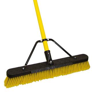 Quickie Jobsite 24 in. Multi-Surface Fiberglass Push Broom 857FGJSHDSU