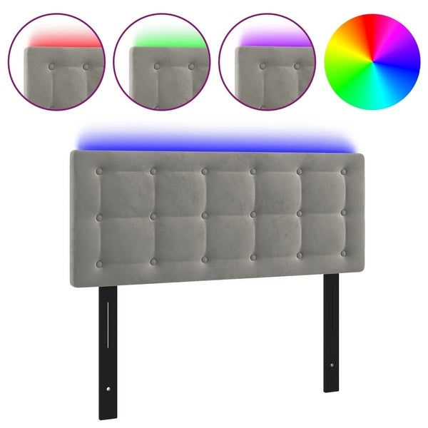 vidaXL LED Headboard Dark/light Gray 39.4