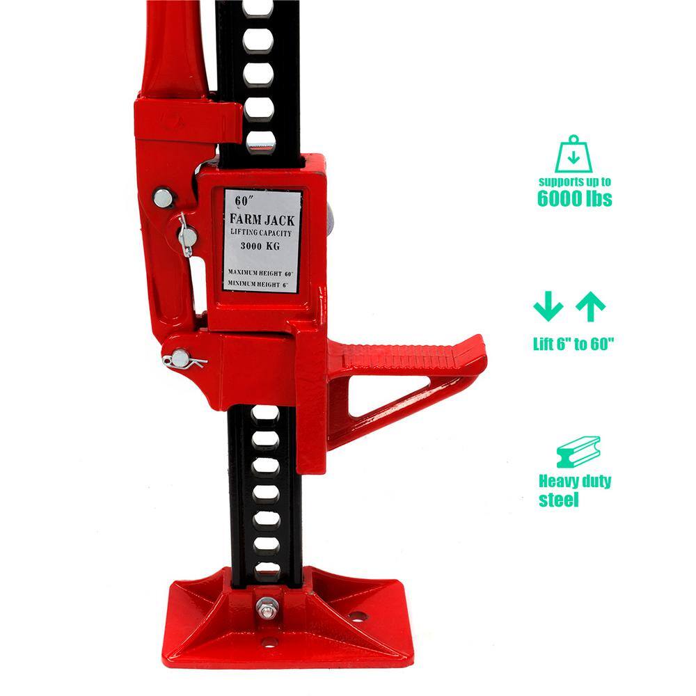 60 in. 3-Ton Farm Jack