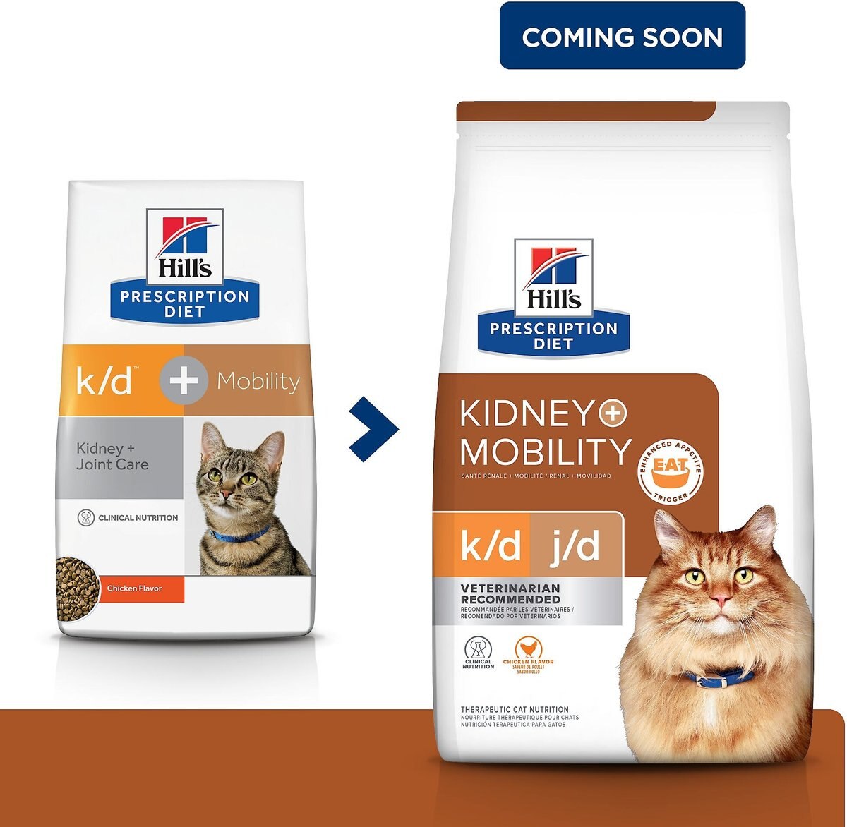 Hill's Prescription Diet k/d Kidney Care + Mobility Care with Chicken Dry Cat Food