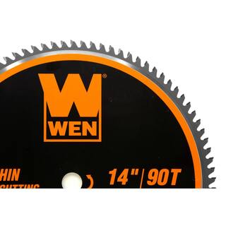 WEN 14 in. 90-Tooth Carbide-Tipped Professional Metal Saw Blade for Thin Steel Cutting BL1490