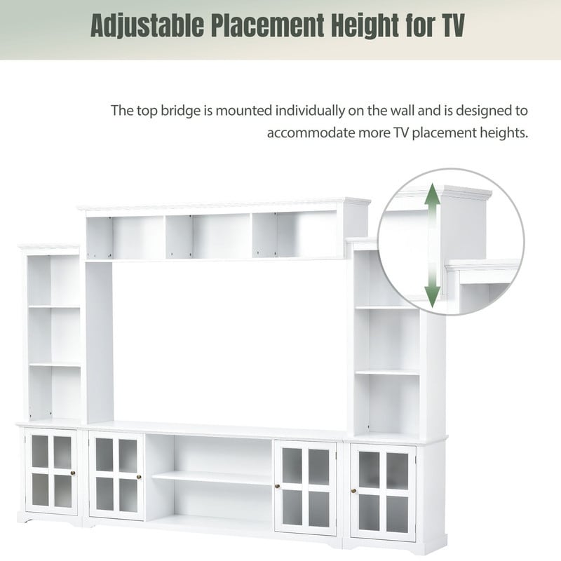 Modern Entertainment Wall Unit  TV Console Table for TVs Up to 70\