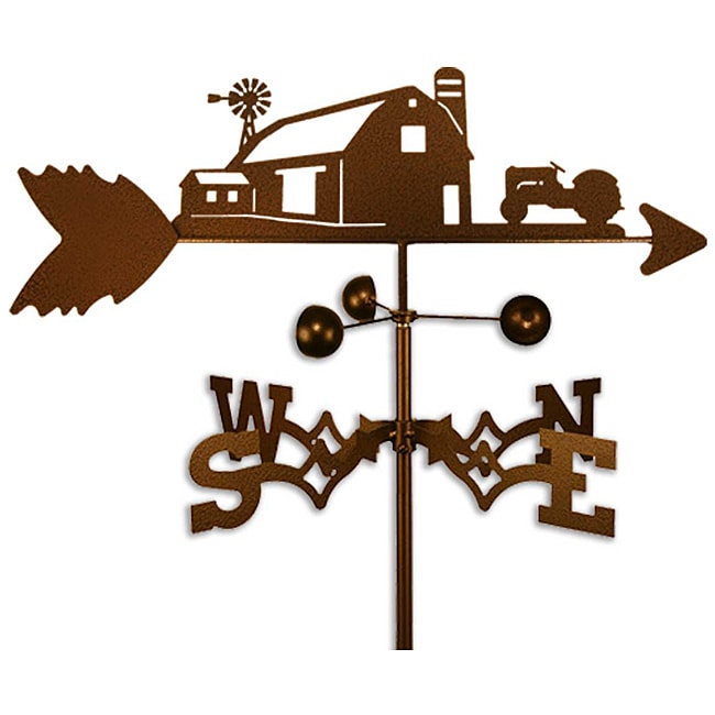 SWEN Products Inc Farm Scene with Ford Tractor Copper-coated Steel Weathervane