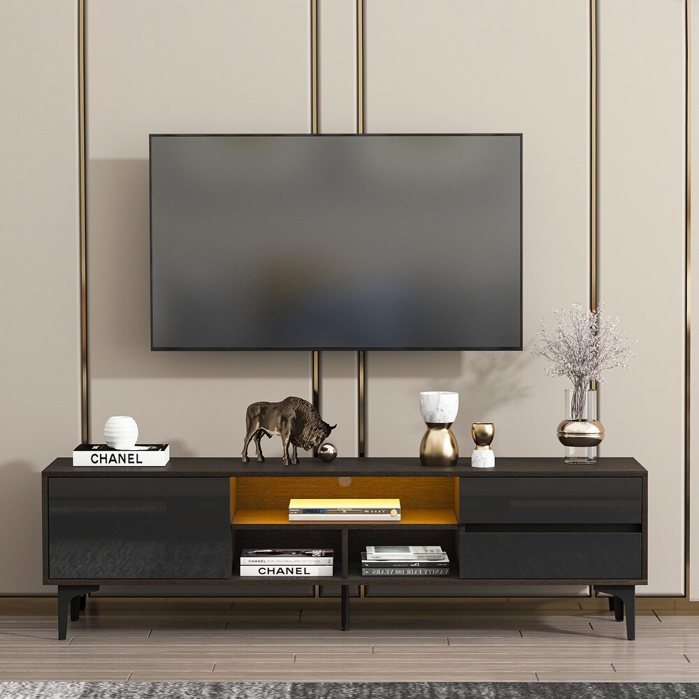 TV stand with Storage and LED Lights