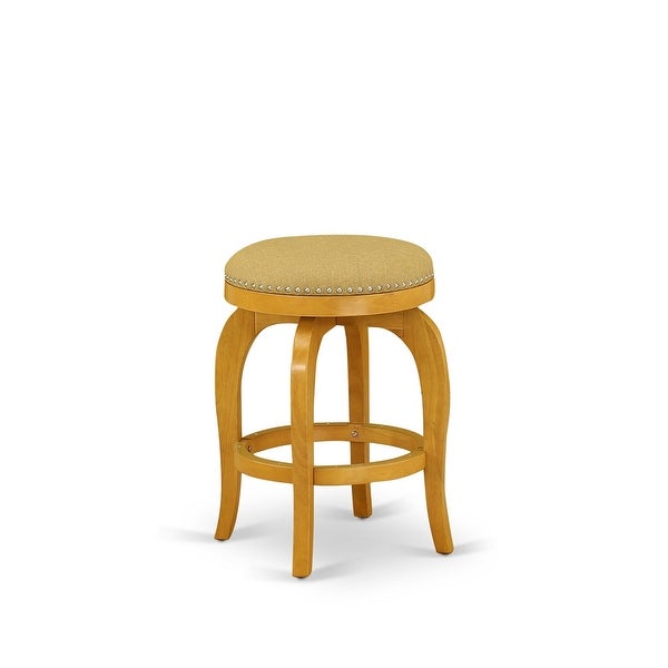 Bedford Swivel Backless Barstool 24'' Seat Height And Pu Leather Roast (Color Options Available)