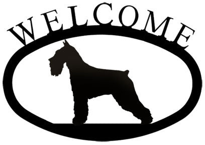 Village Wrought Iron WEL 242 S Schnauzer   Welcome...