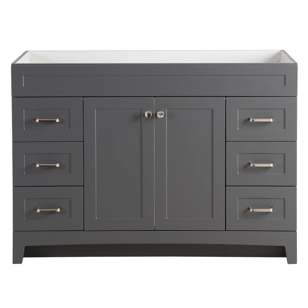 Home Decorators Collection Thornbriar 48.0 in. W x 21.5 in. D x 34.2 in. H Bath Vanity Cabinet without Top in Cement TB4821-CT