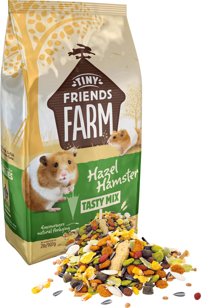 Tiny Friends Farm Hazel Hamster Food， 2-lb bag