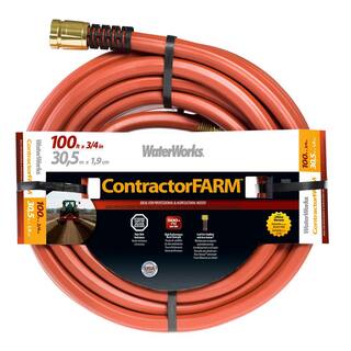 WATERWORKS ContractorFarm 34 in. x 100 ft. Heavy Duty Contractor Water Hose CWWCFT34100