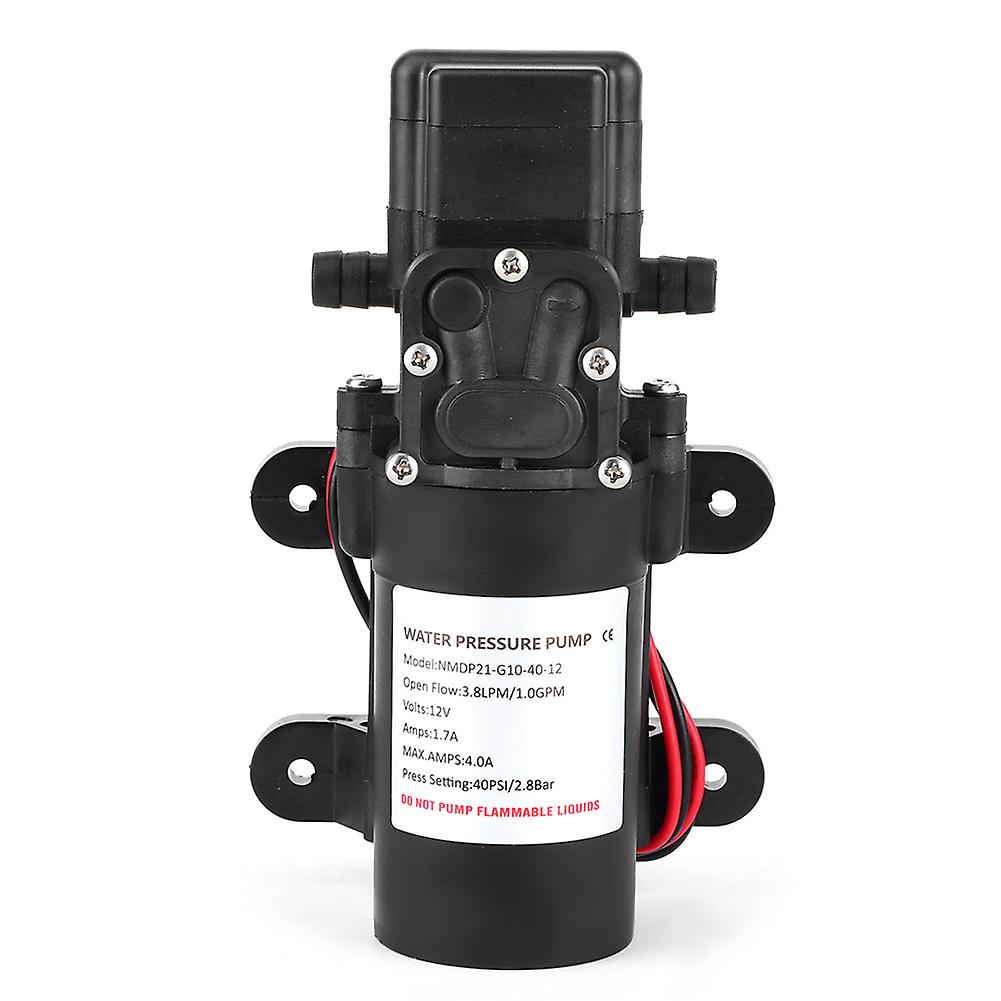 12v Dc 1.0gpm 40psi Diaphragm Pump High Pressure Self-priming 3/8in Barb Port For Car Rv