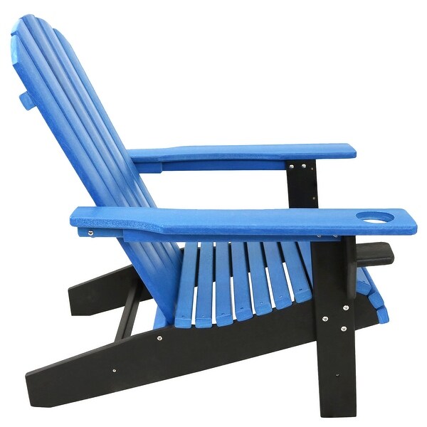 Sunnydaze AllWeather Outdoor Adirondack Chair with Drink Holder