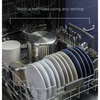 GE 24 in. Built-In Top Control Slate Dishwasher wStainless Steel Tub Bottle Jets 46 dBA GDT665SMNES