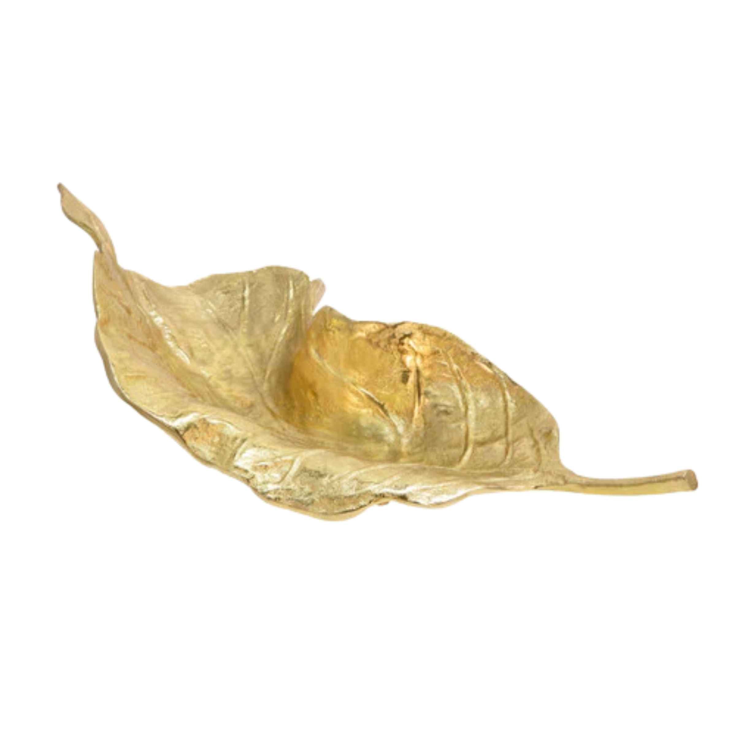 Metal Leaf Platter - Gold 15606-01