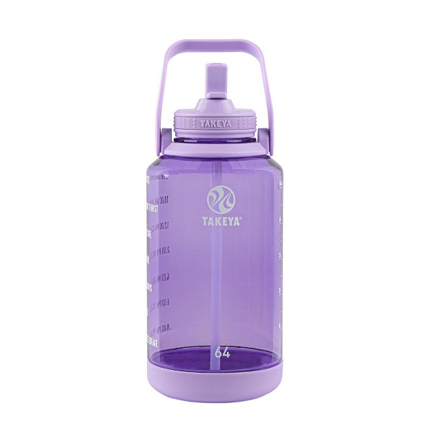 Takeya 64oz Tritan Motivational Water Bottle With Straw Lid