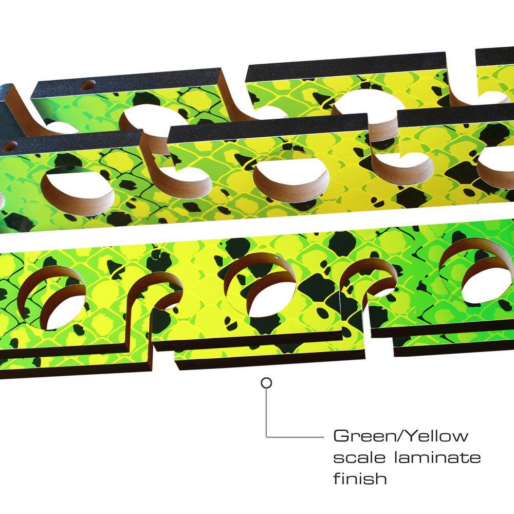 Rush Creek Creations GreenYellow Scale Laminate 8-Rod CeilingWall Rack (2-Pack) 38-4071