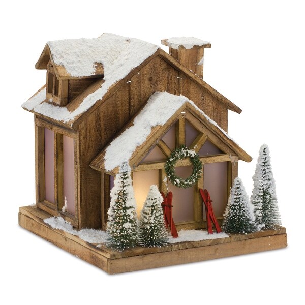 Ski Lodge，13.75L x 14.25H Wood